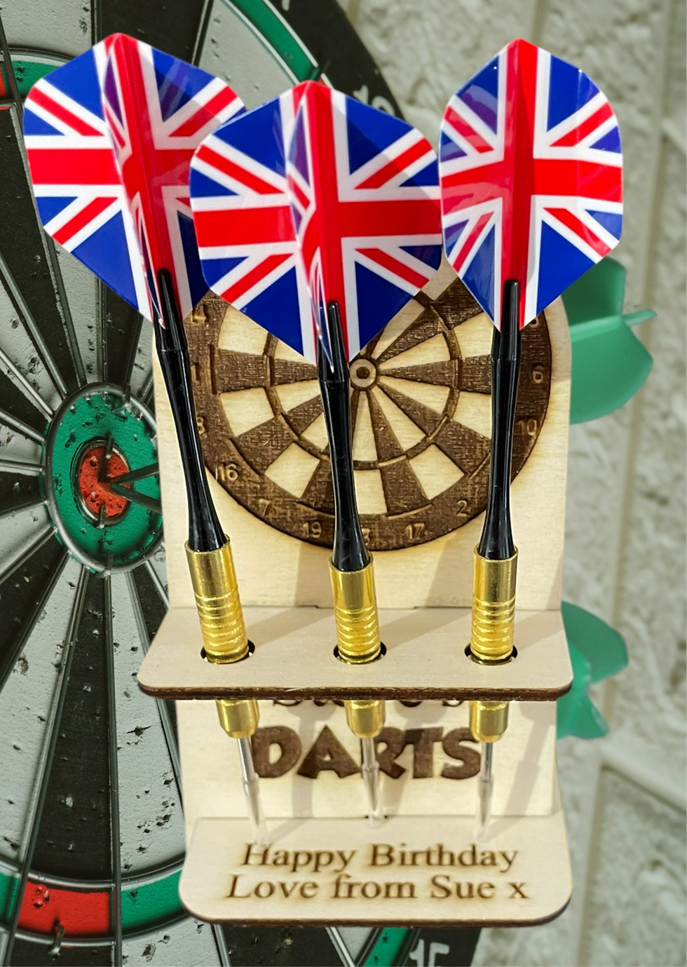 Thumbnail: Personalised Laser Engraved Darts Holder Any Name Any Text