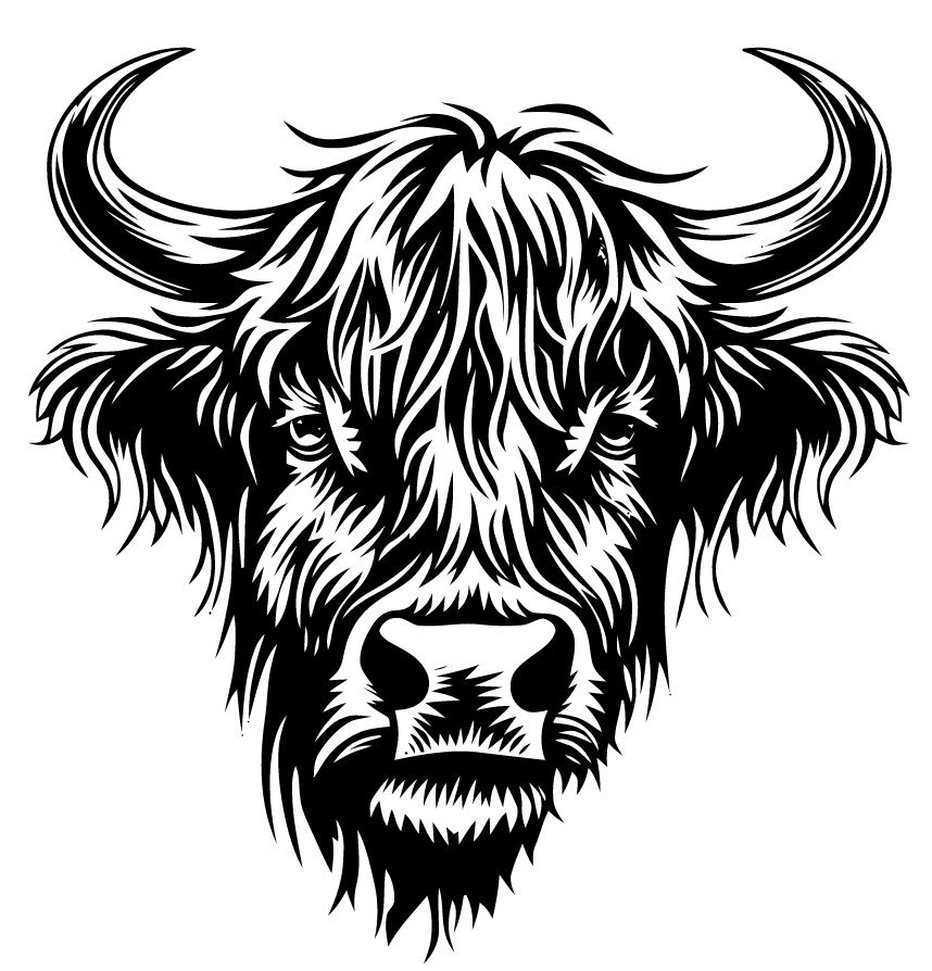 Thumbnail: Personalised Engraved Wooden Highland Cow Chopping Board Serving Gift