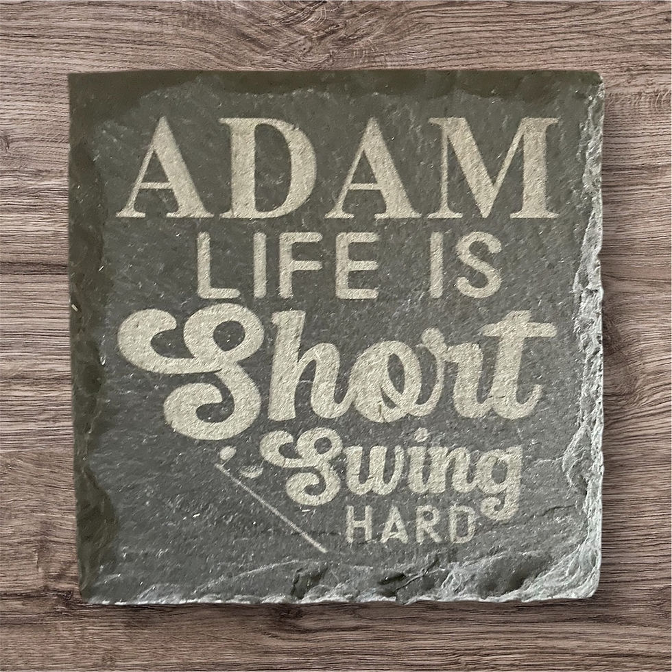 Thumbnail: Personalised Engraved GOLF COASTERS Slate Drinks Coasters For Any Occasion