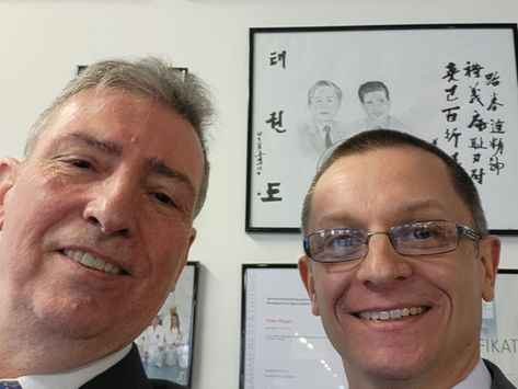 Instructor Peter Regan with new Instructor Clèment Vitrac