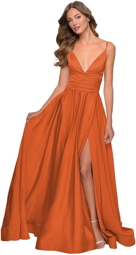 Miniatura: Vestido de satén con vuelo