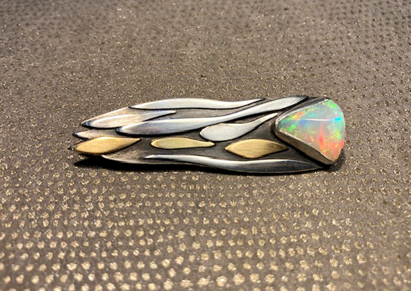 Opal shoal brooch.