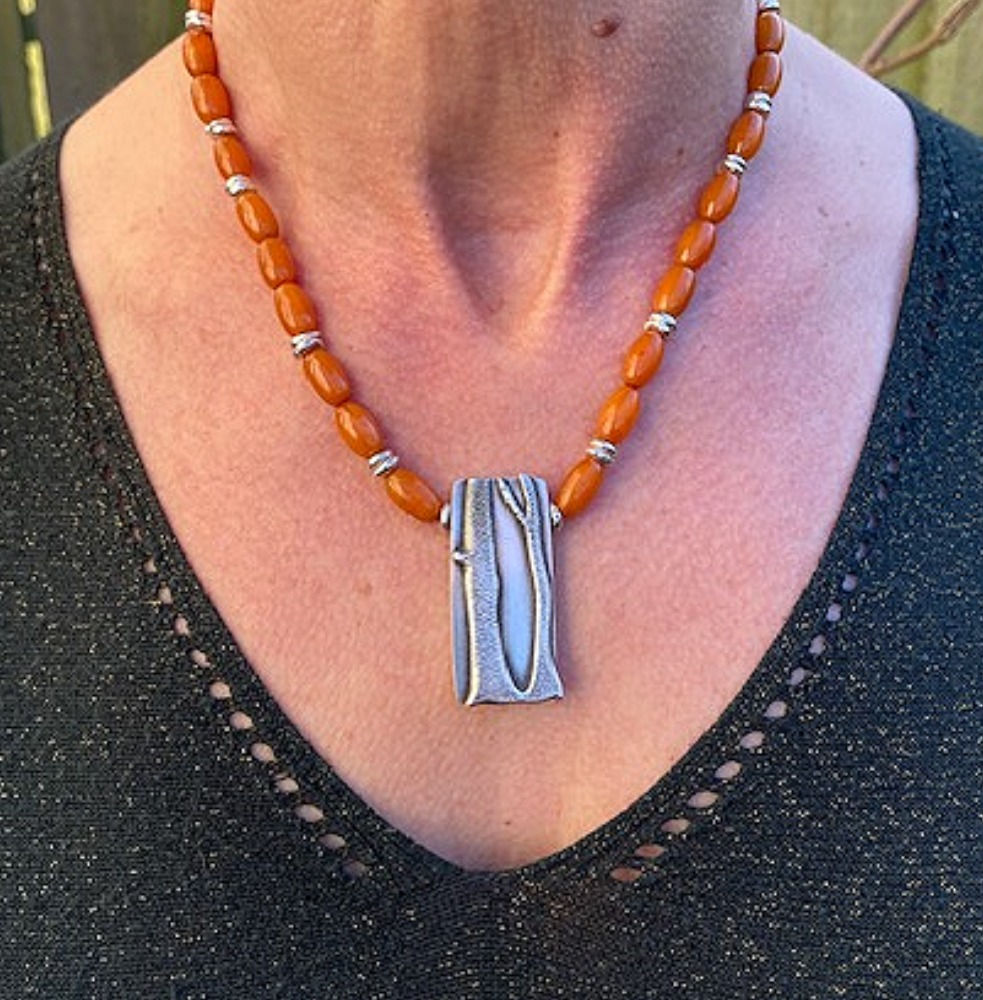 Victorian Amber, Tree necklace.