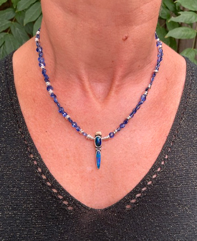Opal mayfly necklace.