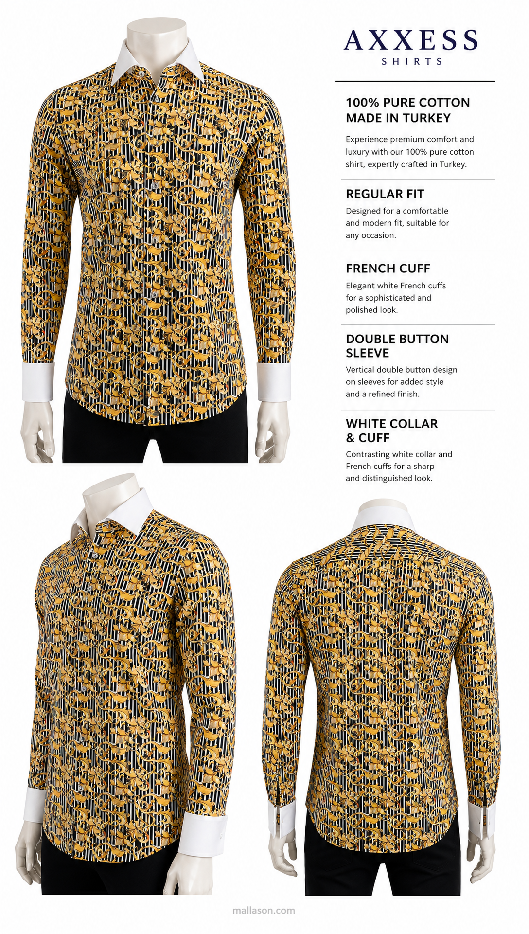 #006 AXXESS MEN'S SHIRT (REGULAR FIT)