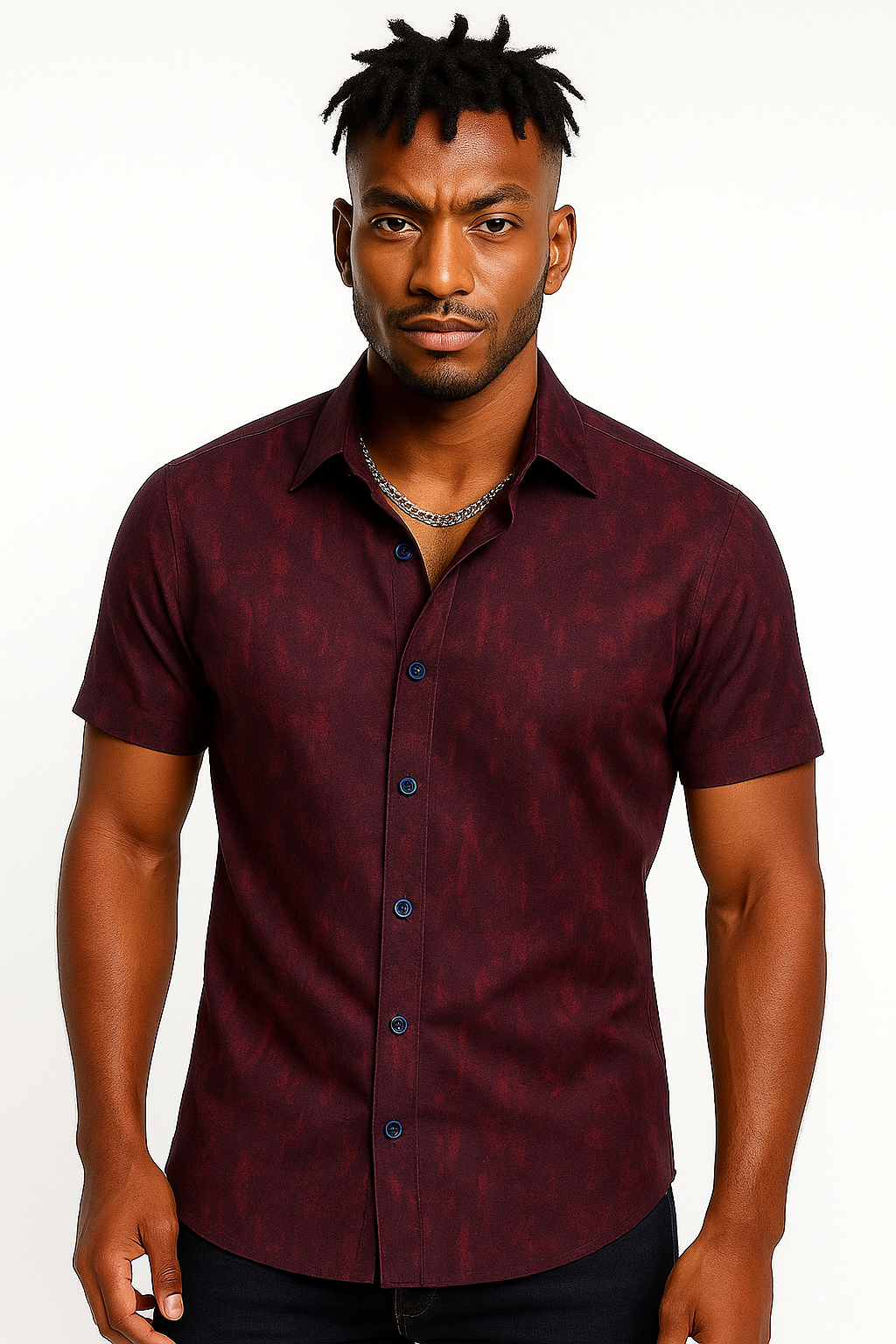 #007 MACEOO MEN'S SHORT SLEEVE SHIRT (SLIM FIT)