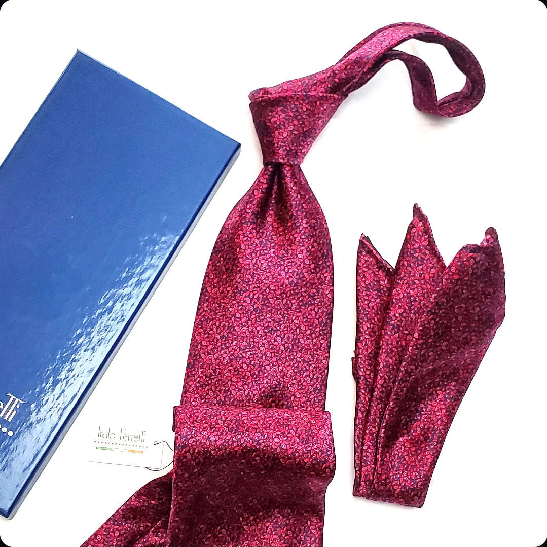 #063 ITALO FERRETTI SILK TIE SET 