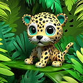 cute rainforest jaguar