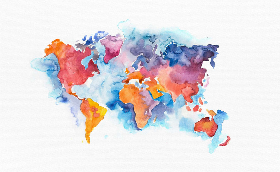 a map of the world created by bespoke eduction greece