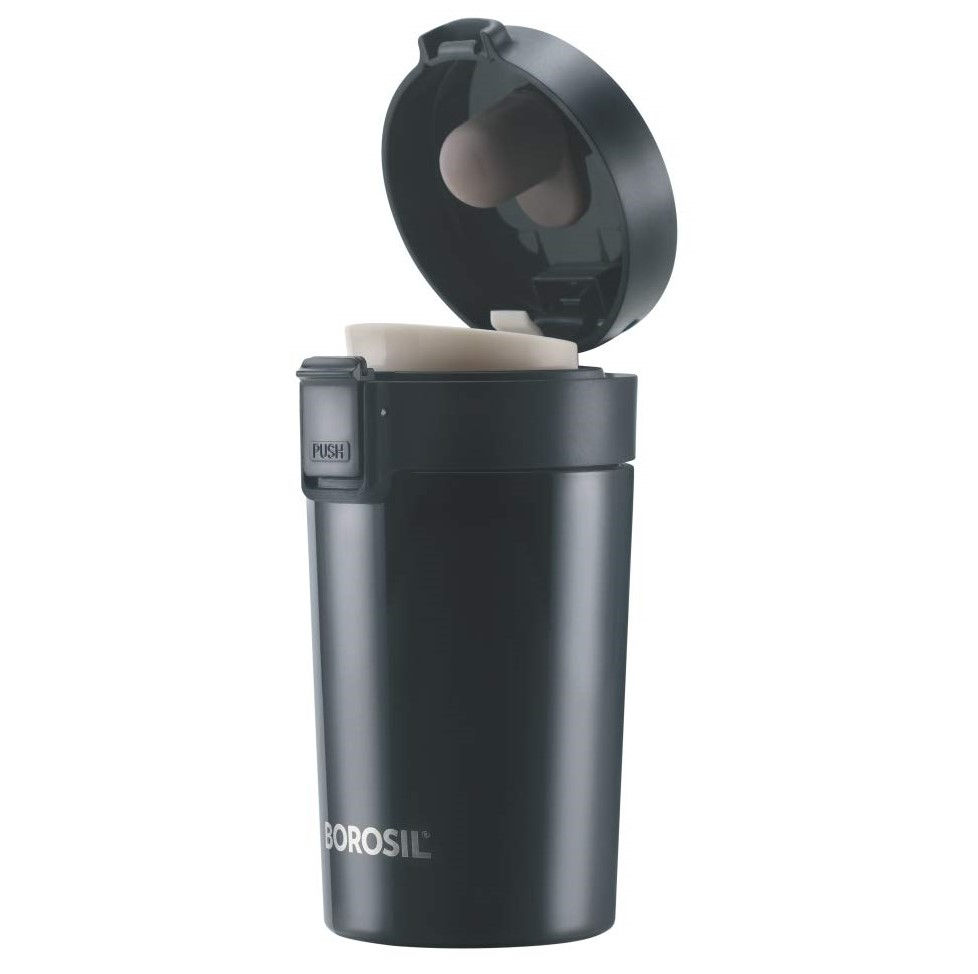 Thumbnail: Borosil - Hydra Coffeemate S.S Vacuum Insulated 300ml Travel Mug – Black