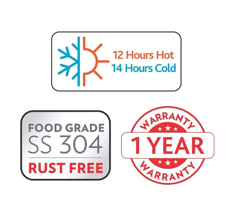 Thumbnail: Borosil 500ML - Stainless Steel - Vacuum Insulated Teapot Flask, Red