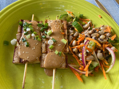 Grilled Tofu with Peanut Sauce