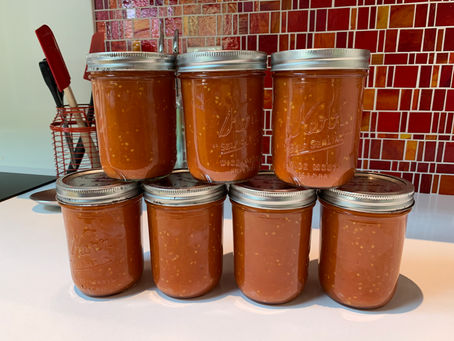 Canning tomato sauce