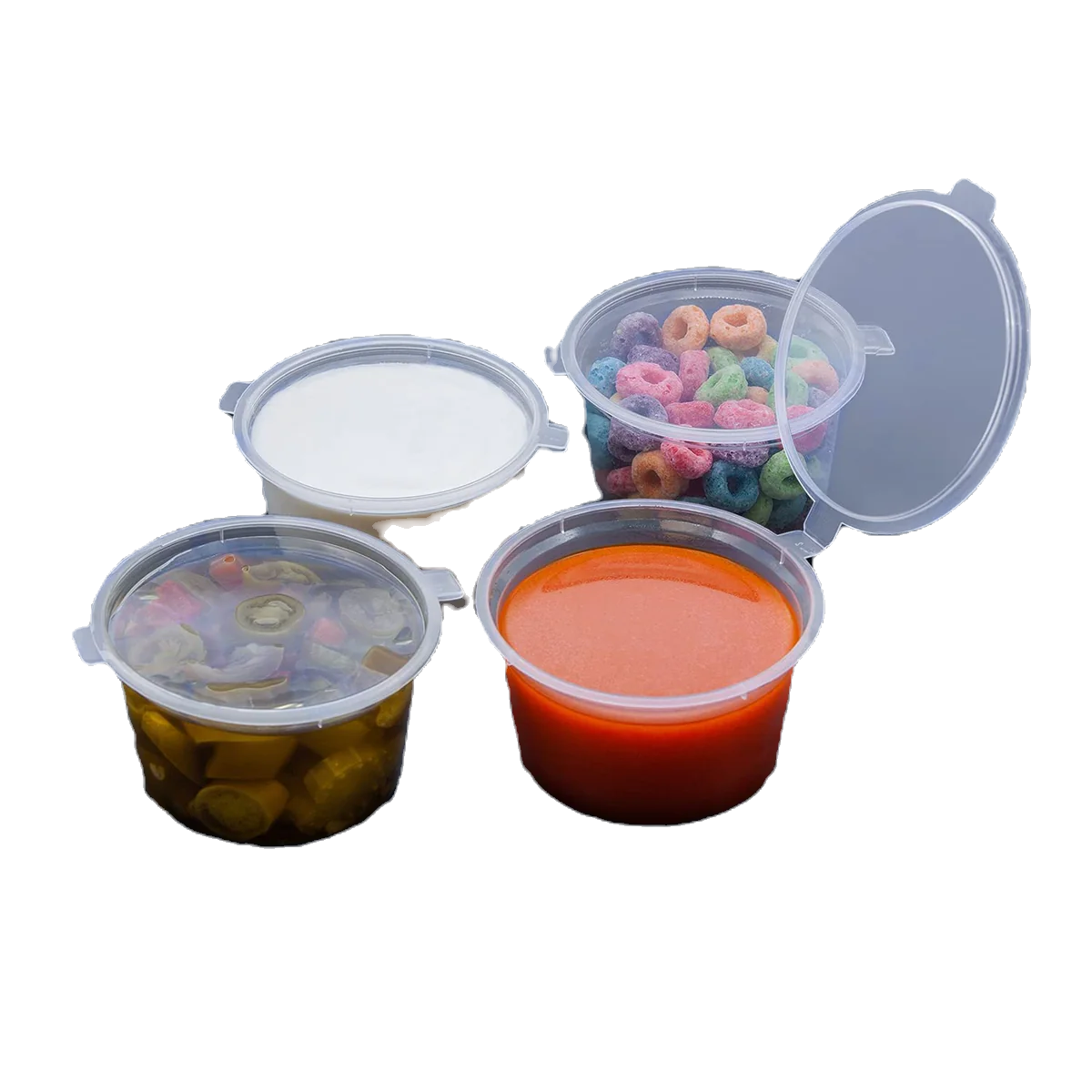 Sauce Container With Hinged Lid - 4oz