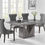 Thumbnail: Misk 180cm Grey Marble Dining Set