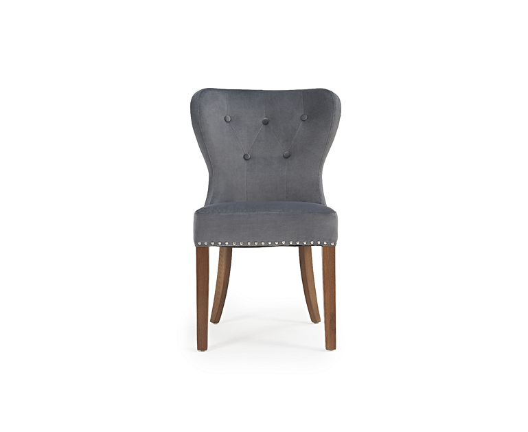 Thumbnail: Kalim Grey Plush Dining Chairs