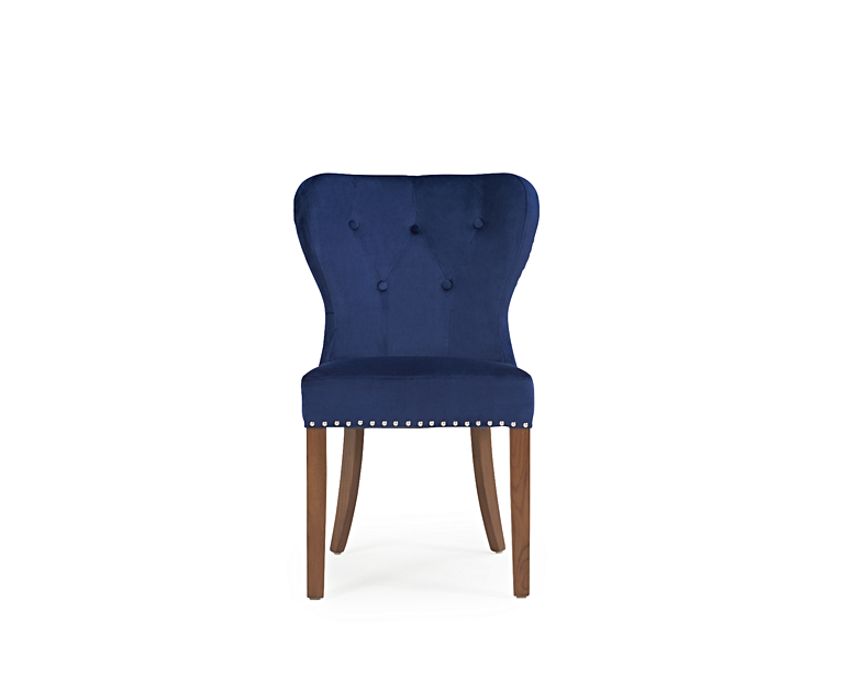 Thumbnail: Kalim Blue Plush Dining Chairs