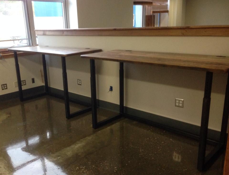 Burton adjustable height desks