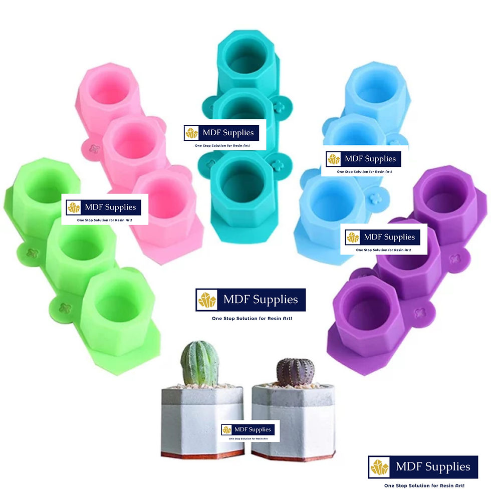 Thumbnail: 3 in 1 Succulent Cactus Planter Mould Vodka Ice Shot Glass Concrete  pot mold