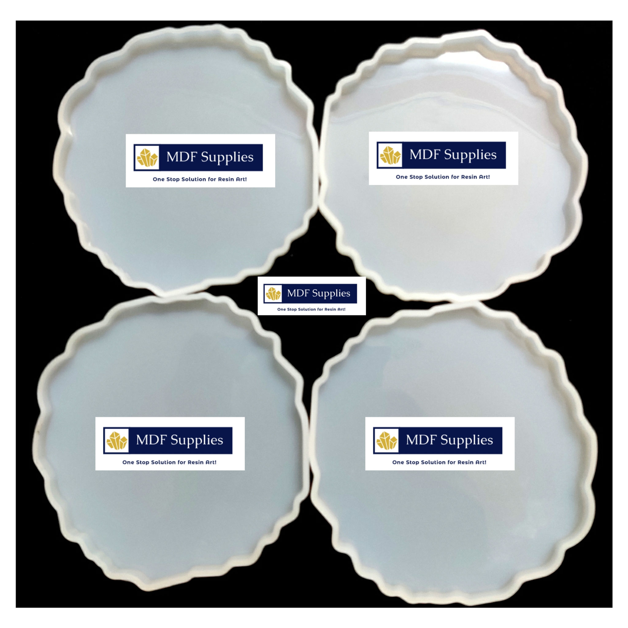 Agate coaster moulds set of 4