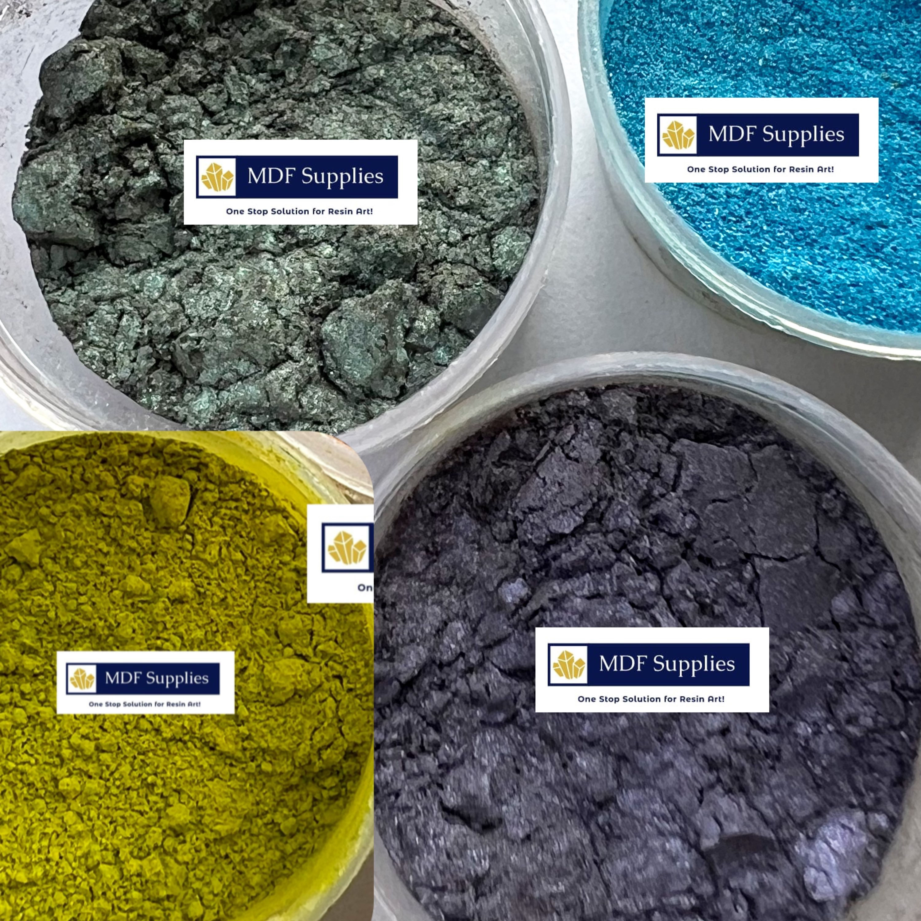  Ocean Mica Pearl Shimmers set of 4: Silver green, pastel blue, azure blue green