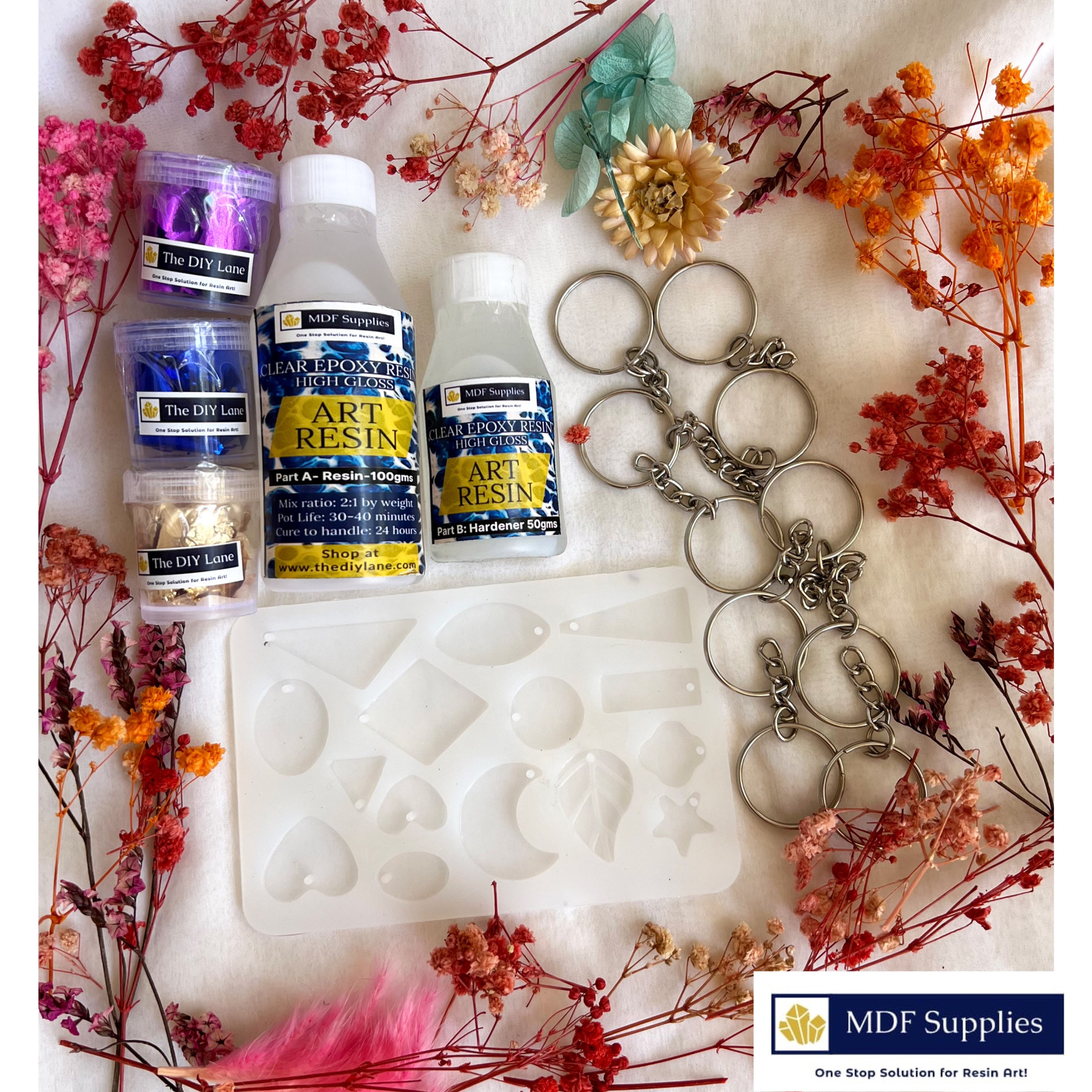 Resin Moon Keychain/Jewelry making Kit