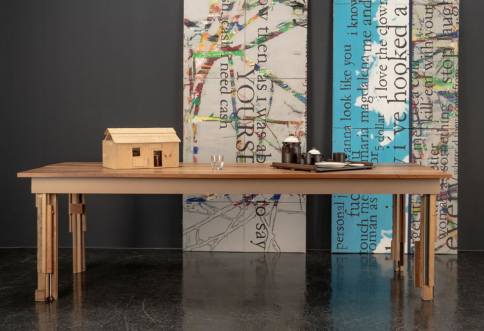 Thumbnail: UNIQUE BRUTALIST TABLE BY H.G. PATRICK PAHL RAW CHERRY & CONSTRUCTIVIST