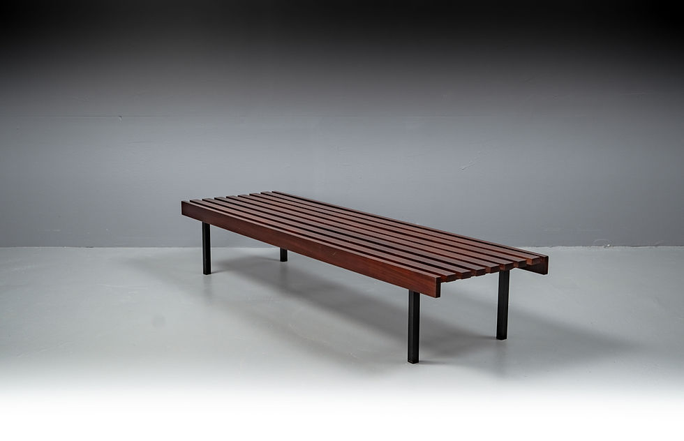 Thumbnail: LARGE WIENER WERKSTÄTTEN MAHOGANY BENCH FROM THE 1960S