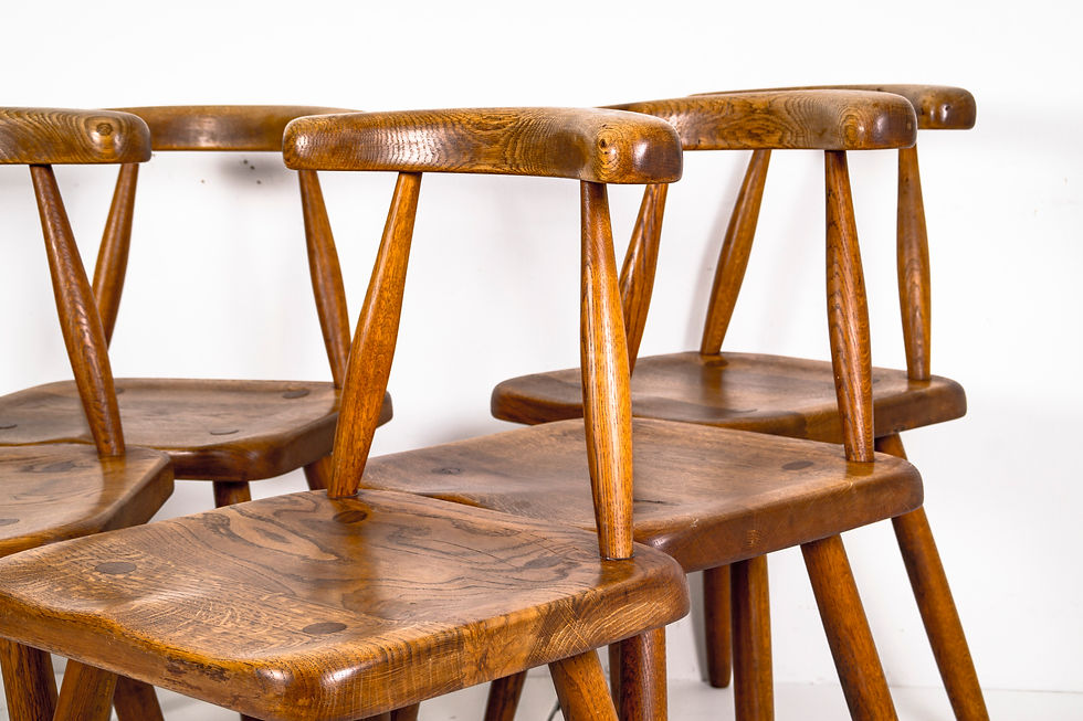 Thumbnail: SCANDINAVIAN DESIGNER SIDE CHAIR MADE OF OAK FROM THE 1950S.