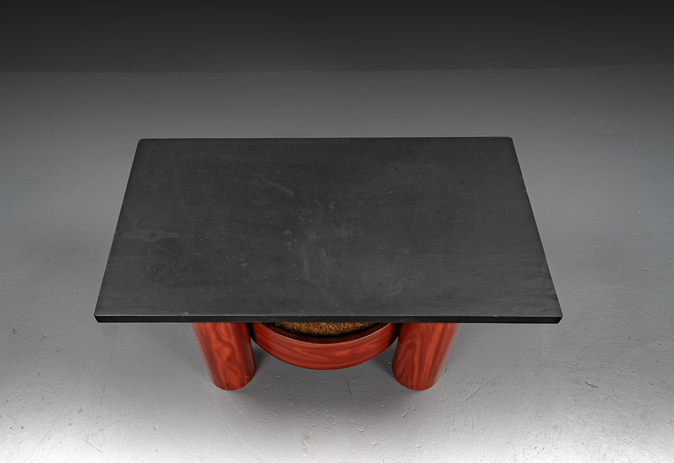 Thumbnail: STOA MEMPHIS TABLE WITH SLATE TOP 1980s