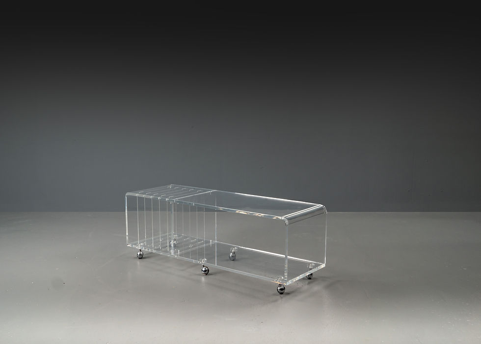 Thumbnail: SPACE AGE ACRYLIC GLASS BAR SCALES, DESIGNED IN THE STYLE OF DAVID LANGE 60S​​​s