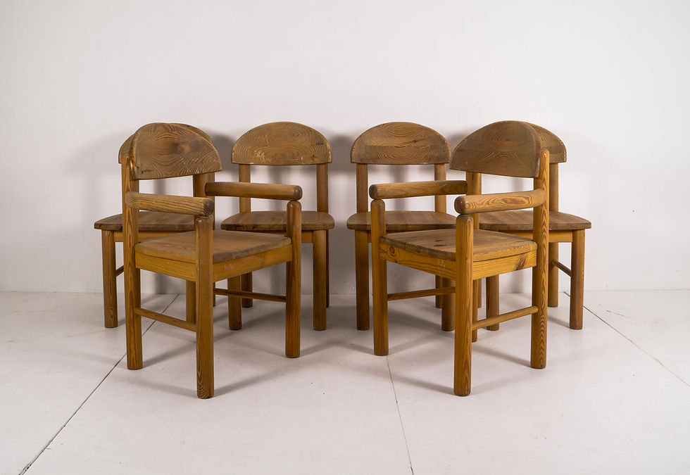Thumbnail: LIME SOAPS DANISH DINING CHAIRS IN STYLE OF RAINER DAUMILLER 1970er.