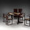 Thumbnail: ART NOUVEAU FLEDERMAUS TABLE & CHAIRS BY JOSEF HOFFMANN FOR WITTMANN