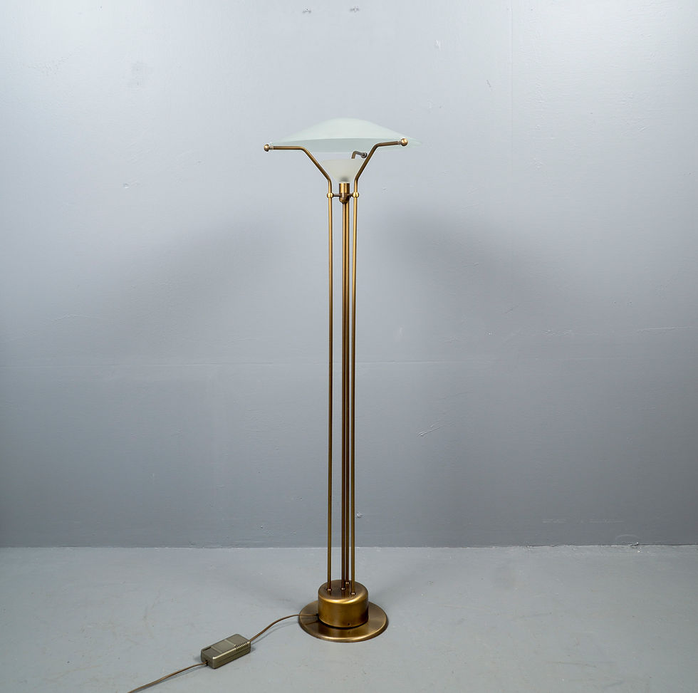 Thumbnail: FUTURISTIC GERMAN FROSTED GLASS FLOOR LAMP FROM WOFI, 1980S​​​​​​​