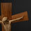 Thumbnail: BRUTALIST WOODEN CROSS WITH CHRIST FIGURE, 1950s