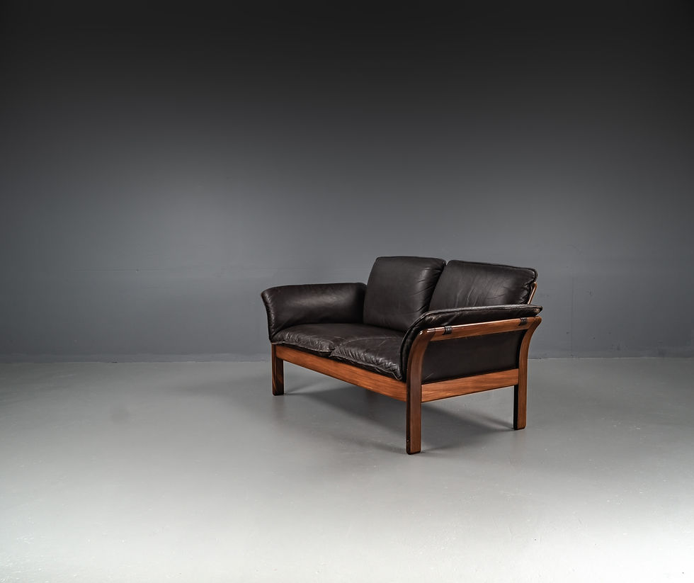 Thumbnail: BROWN LEATHER SOFA BY DREIPUNKT SCALA