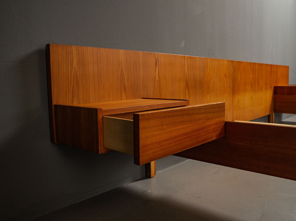 Thumbnail: PINEWOOD DOUBLE BED, GERMANY, 1950S​​​​​​s