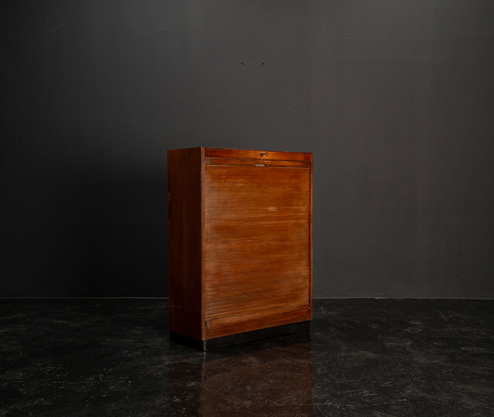 Thumbnail: FILING CABINET WITH ROLLING DOOR A CLASSIC FROM THE 1930S
