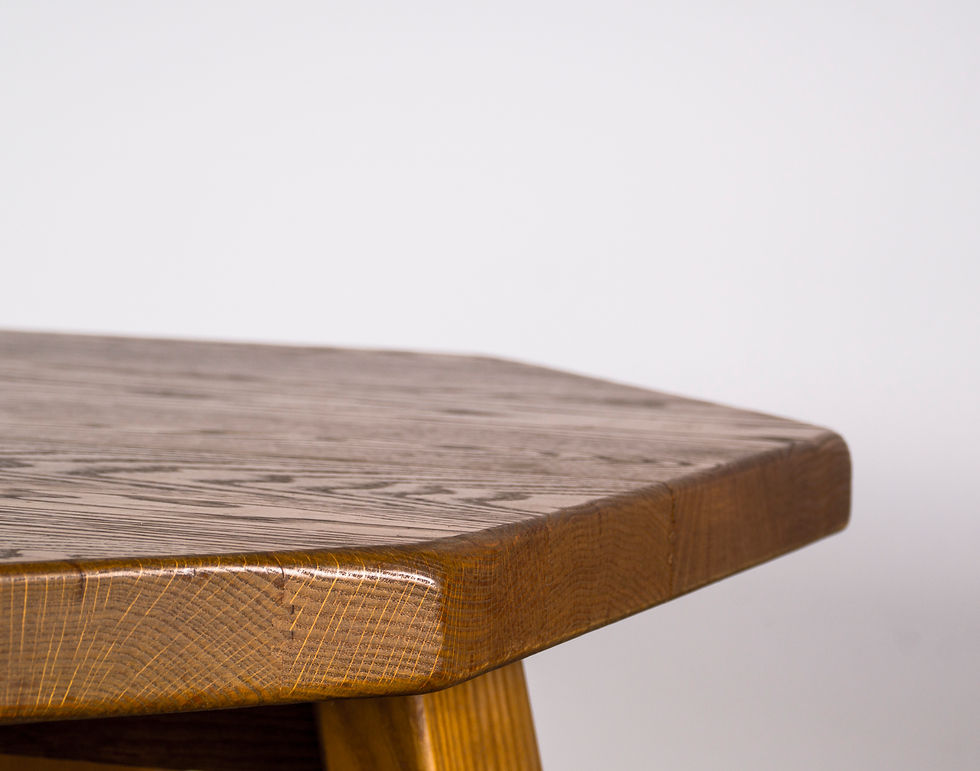 Thumbnail: Brutalist table in oak, in style of Dittmann & Co. from AWA Radbound from 1960s.