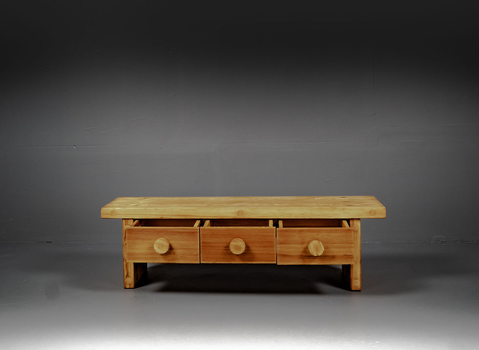Thumbnail: PINEWOOD BENCH IN STYLE OF ROLAND WILHELMSSON, SWEDEN, 1960S
