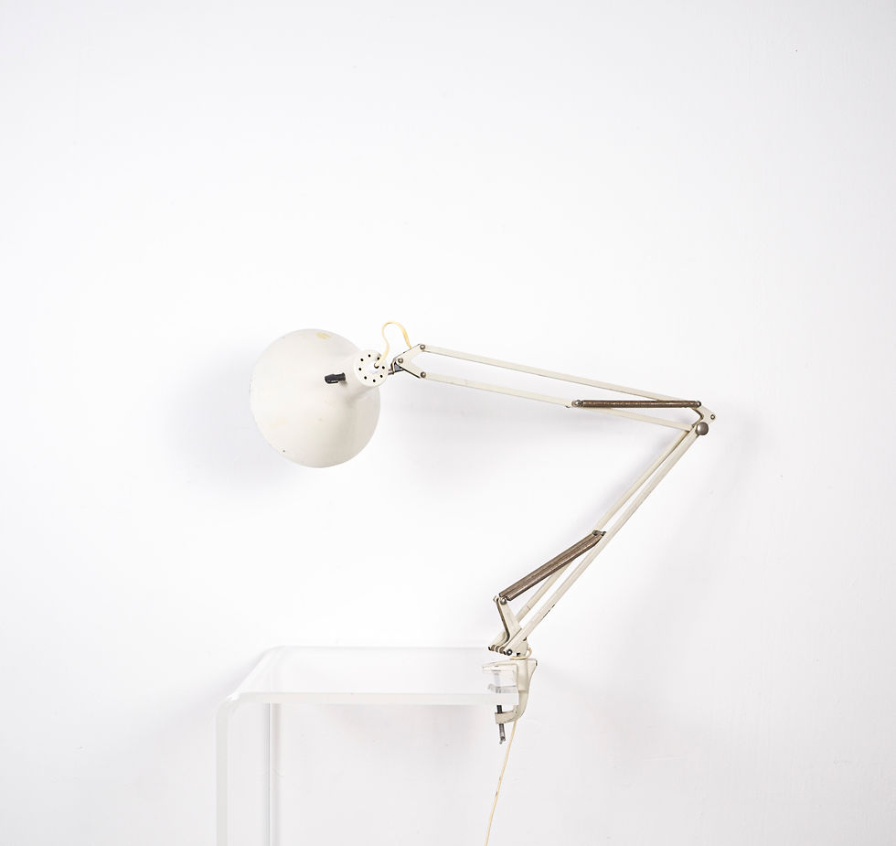 Thumbnail: WHITE TABLE-LAMP- LUXO L-1 MADE IN DENMARK MODELL D