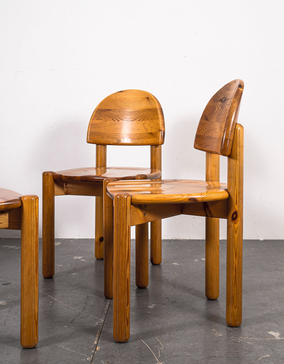 Thumbnail: DANISH DINING TABLE & CHAIRS SET IN STYLE OF RAINER DAUMILLER