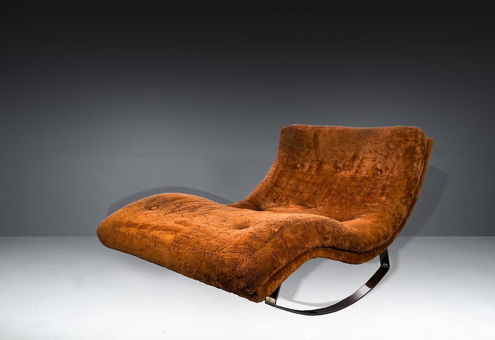 Thumbnail: WAVE CHAISE LOUNGE CHAIR BY ADRIAN PEARSALL FOR CRAFT ASSOCIATES