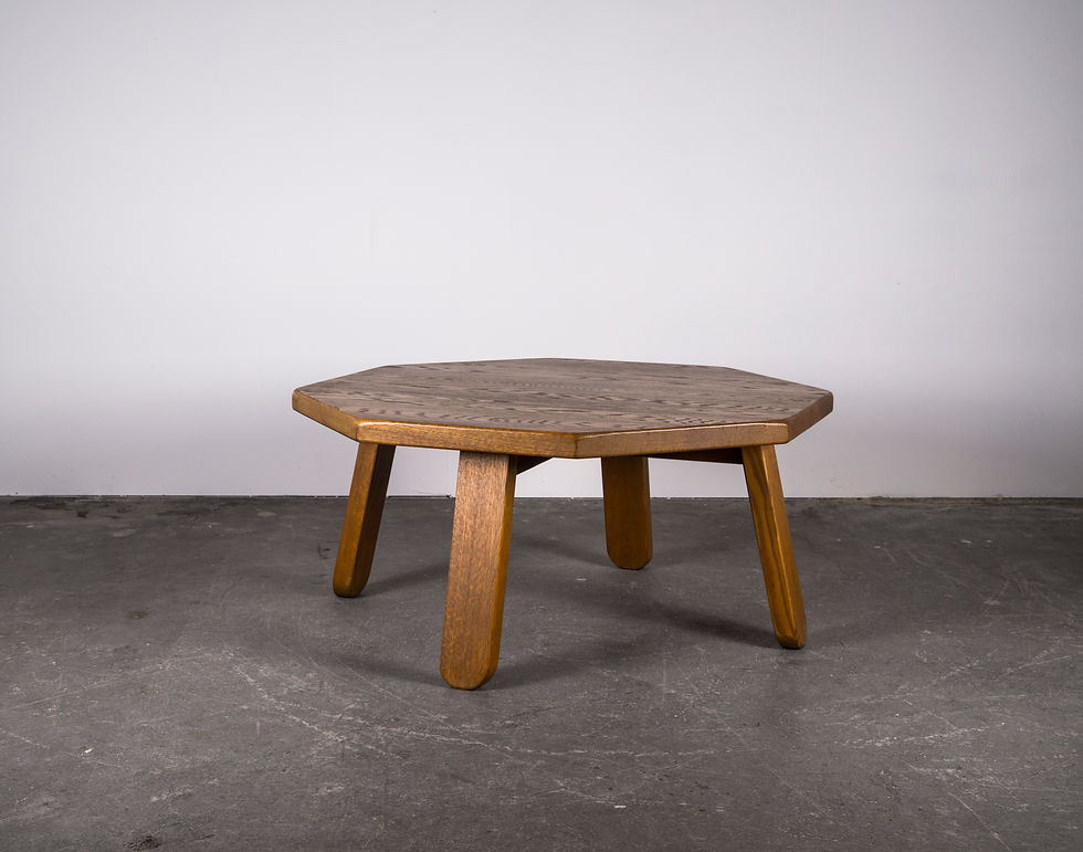 Thumbnail: Brutalist table in oak, in style of Dittmann & Co. from AWA Radbound from 1960s.