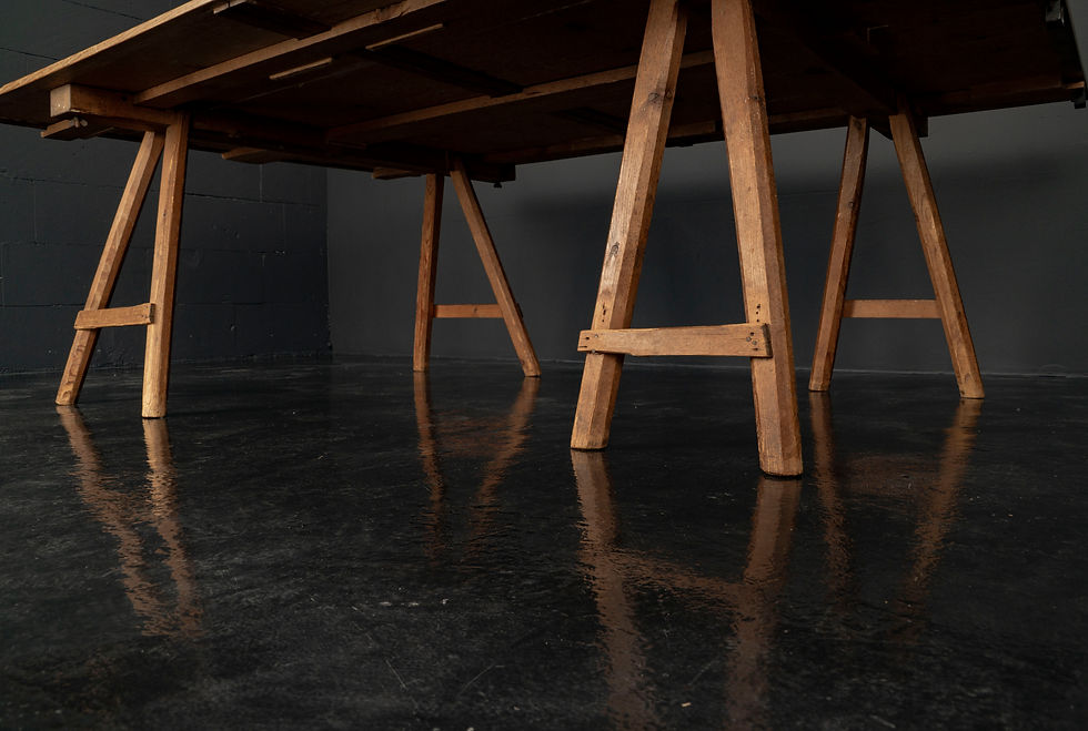 Thumbnail: INDUSTRIAL WORK TABLE FROM THE 1930S, PIECE FROM GERMAN TEXTILE FACTORY