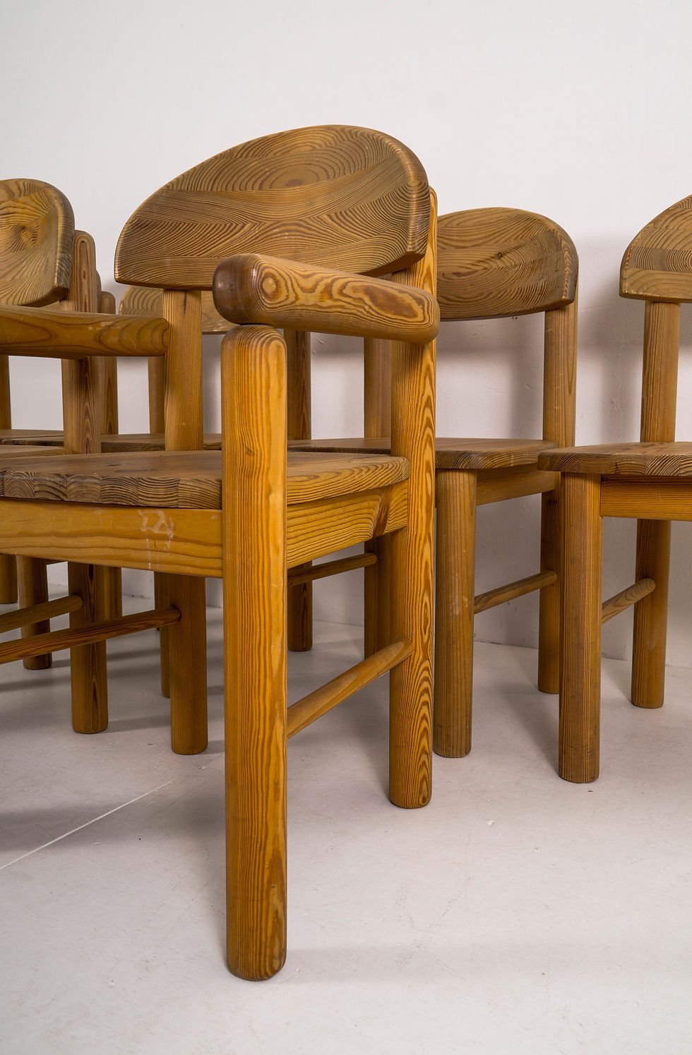 Thumbnail: LIME SOAPS DANISH DINING CHAIRS IN STYLE OF RAINER DAUMILLER 1970er.