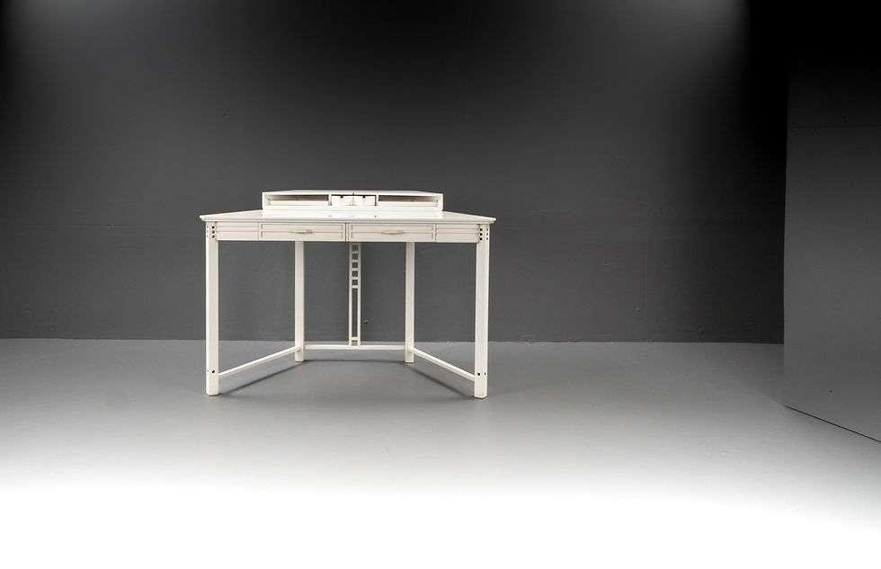 Thumbnail: UMBERTO ASNAGO GIORGETTI 80S DESK AND ARMCHAIR "GALAXY"
