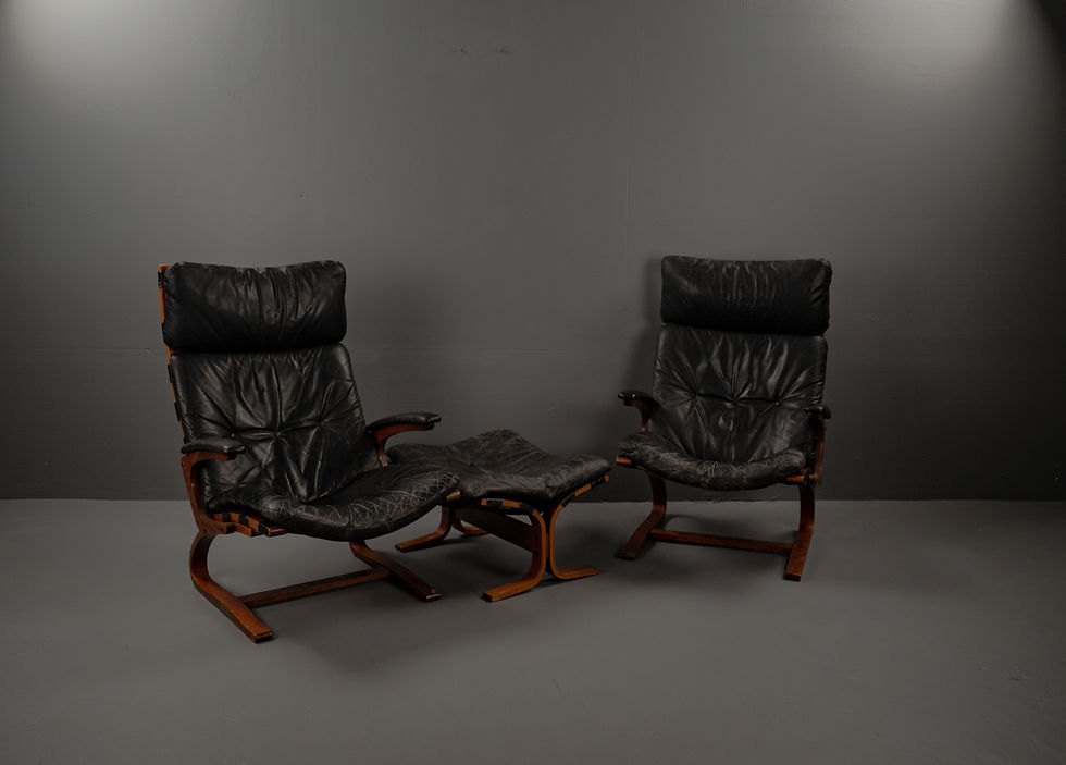 Thumbnail: SIESTA CHAIR & OTTOMAN BY INGMAR RELLING FOR WESTNOFA, 1960S