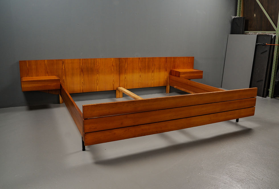 Thumbnail: PINEWOOD DOUBLE BED, GERMANY, 1950S​​​​​​s