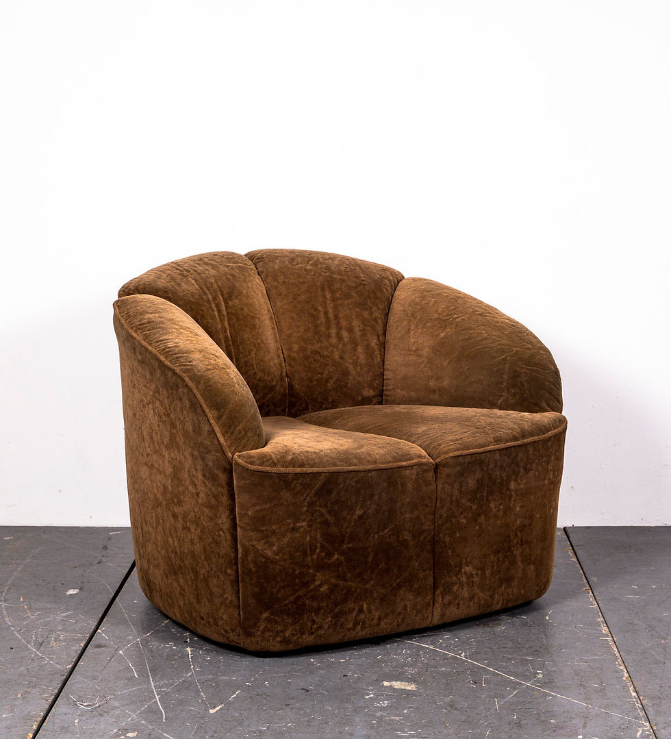 Thumbnail: VELOUR ARMCHAIR BY WALTER KNOLL